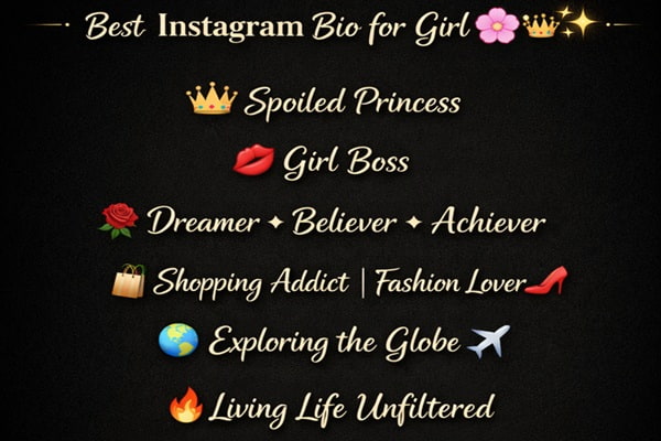 Best Instagram Bio with Emoji for Girl