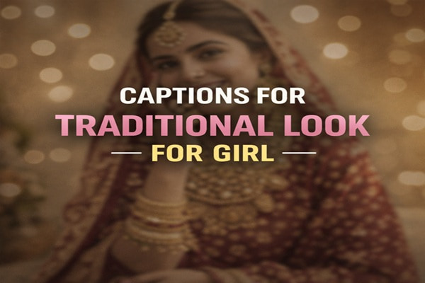 Captions for Traditional Look for Girl