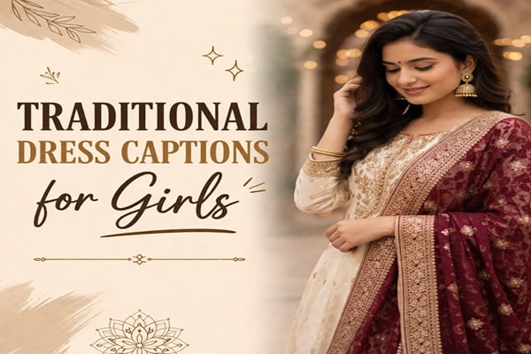 Traditional Dress Captions for Girls